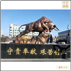 商場(chǎng)開(kāi)拓銅牛雕塑訂購