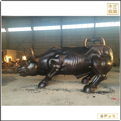 小區門(mén)口華爾街銅牛
